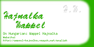 hajnalka wappel business card